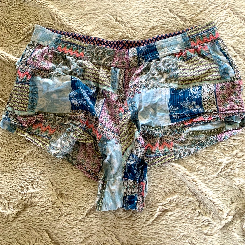 Large Victoria secret patchwork design pajama shorts